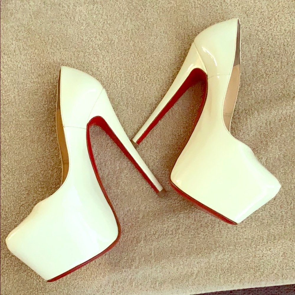 White louboutins daffodil 35 1/2